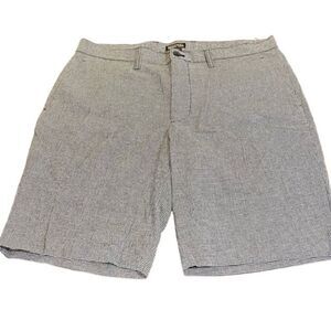 NWOT Michael Kors Mens Gingham Flat Front Shorts Black and White Check Size 36